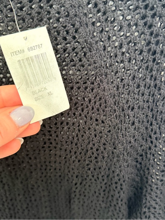 525 America Black Open-Weave Scoop Neck Sweater - Picture 4 of 9